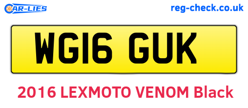 WG16GUK are the vehicle registration plates.