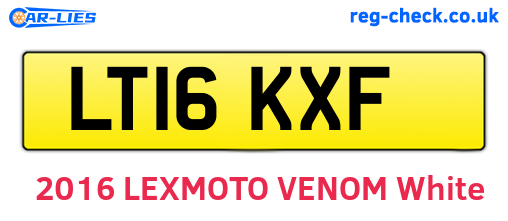 LT16KXF are the vehicle registration plates.