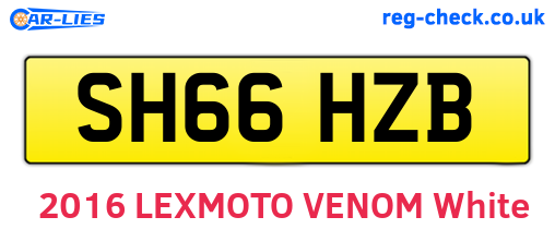 SH66HZB are the vehicle registration plates.