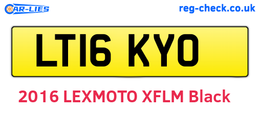 LT16KYO are the vehicle registration plates.