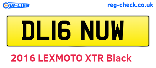 DL16NUW are the vehicle registration plates.