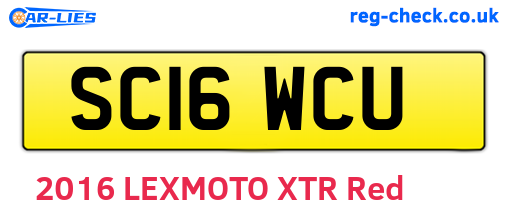 SC16WCU are the vehicle registration plates.
