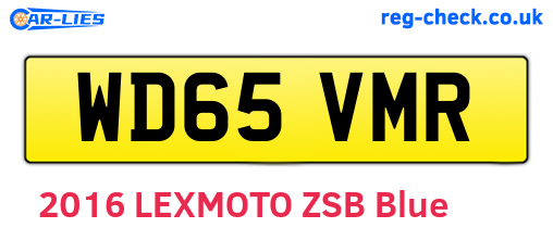 WD65VMR are the vehicle registration plates.
