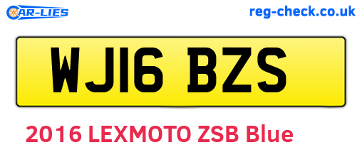 WJ16BZS are the vehicle registration plates.