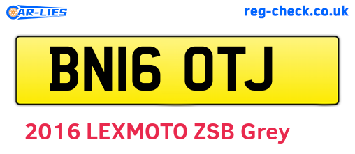 BN16OTJ are the vehicle registration plates.