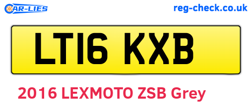 LT16KXB are the vehicle registration plates.