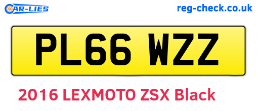 PL66WZZ are the vehicle registration plates.