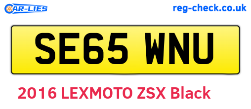SE65WNU are the vehicle registration plates.