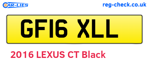 GF16XLL are the vehicle registration plates.