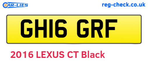GH16GRF are the vehicle registration plates.