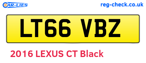LT66VBZ are the vehicle registration plates.