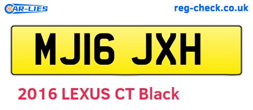 MJ16JXH are the vehicle registration plates.