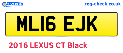 ML16EJK are the vehicle registration plates.