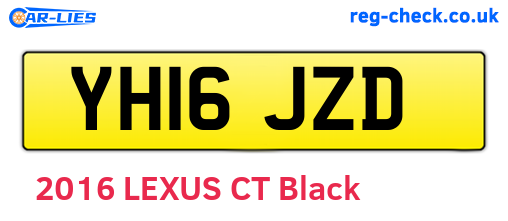 YH16JZD are the vehicle registration plates.