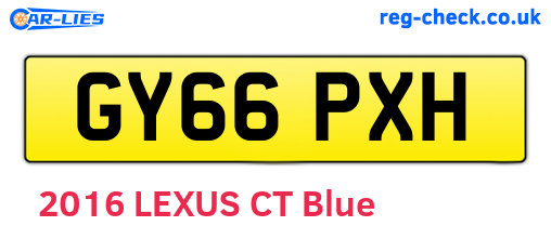 GY66PXH are the vehicle registration plates.