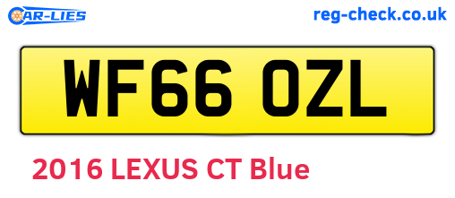 WF66OZL are the vehicle registration plates.