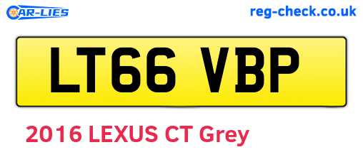 LT66VBP are the vehicle registration plates.