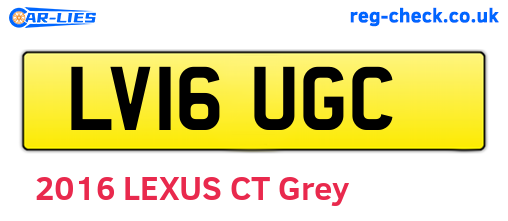 LV16UGC are the vehicle registration plates.