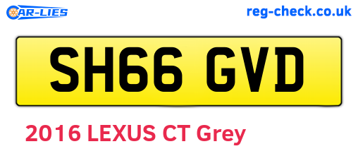 SH66GVD are the vehicle registration plates.