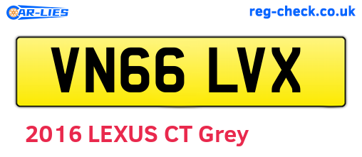 VN66LVX are the vehicle registration plates.