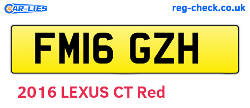 FM16GZH are the vehicle registration plates.
