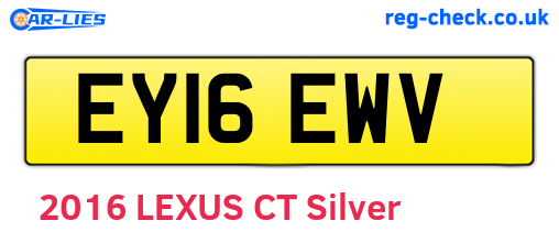 EY16EWV are the vehicle registration plates.