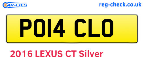 PO14CLO are the vehicle registration plates.