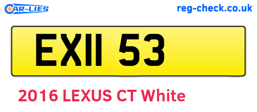 EXI153 are the vehicle registration plates.