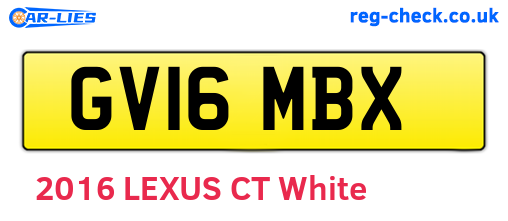 GV16MBX are the vehicle registration plates.