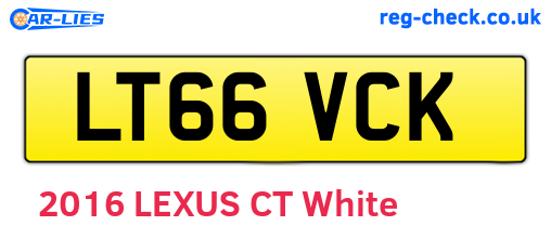 LT66VCK are the vehicle registration plates.