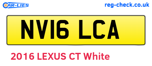 NV16LCA are the vehicle registration plates.
