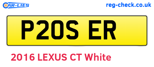 P20SER are the vehicle registration plates.