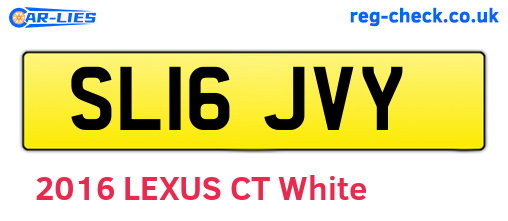 SL16JVY are the vehicle registration plates.