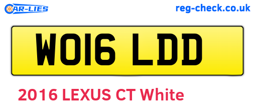 WO16LDD are the vehicle registration plates.