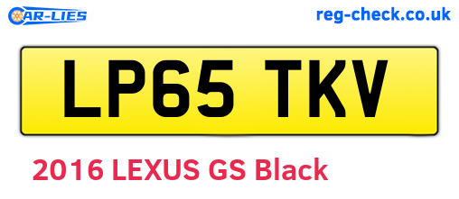 LP65TKV are the vehicle registration plates.