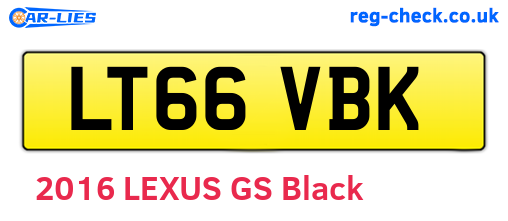 LT66VBK are the vehicle registration plates.