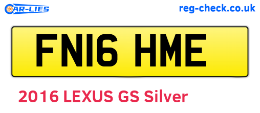 FN16HME are the vehicle registration plates.