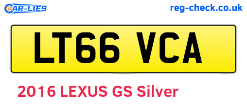 LT66VCA are the vehicle registration plates.