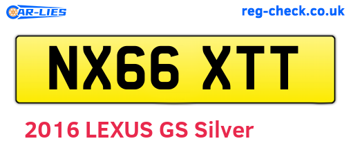 NX66XTT are the vehicle registration plates.