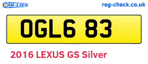 OGL683 are the vehicle registration plates.