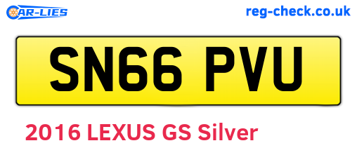 SN66PVU are the vehicle registration plates.