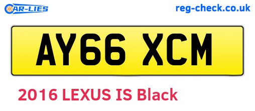 AY66XCM are the vehicle registration plates.