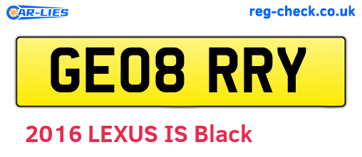GE08RRY are the vehicle registration plates.