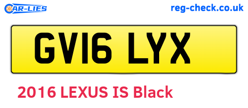 GV16LYX are the vehicle registration plates.