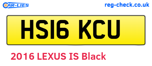 HS16KCU are the vehicle registration plates.