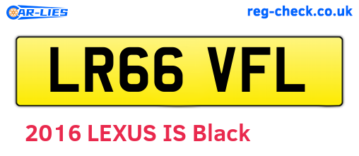 LR66VFL are the vehicle registration plates.