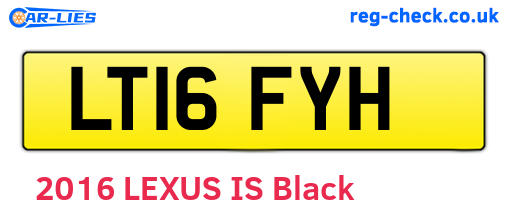 LT16FYH are the vehicle registration plates.