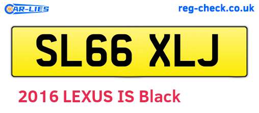 SL66XLJ are the vehicle registration plates.