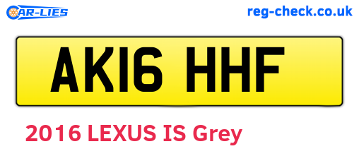 AK16HHF are the vehicle registration plates.