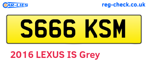 S666KSM are the vehicle registration plates.